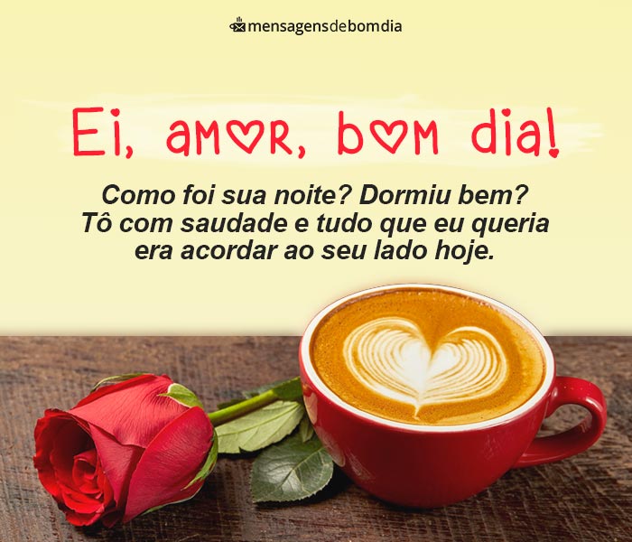 Bom Dia Amor, Dormiu Bem?