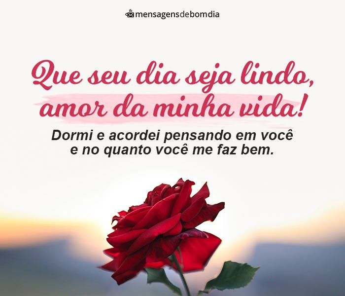 Bom Dia Amor da Minha Vida!