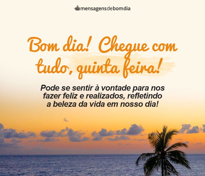 Bom Dia Quinta-Feira