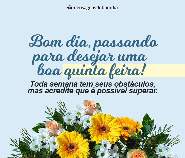 Bom Dia Quinta-Feira