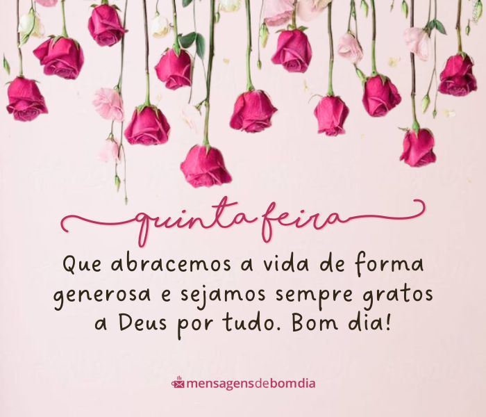 Bom Dia Quinta-Feira