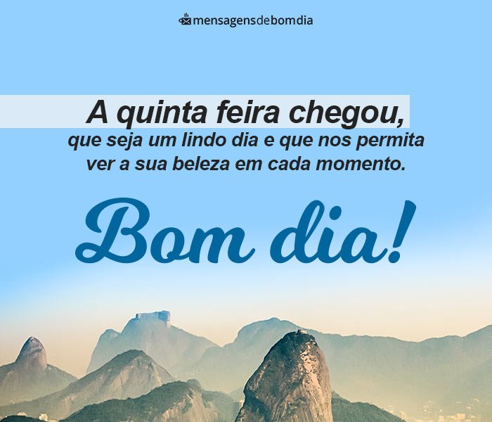 Bom Dia Quinta-Feira