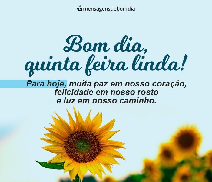 Bom Dia Quinta-Feira