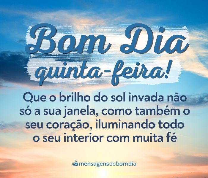 Bom Dia Quinta-Feira