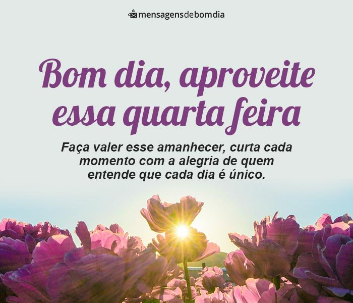 Mensagens de Bom Dia Quarta-Feira