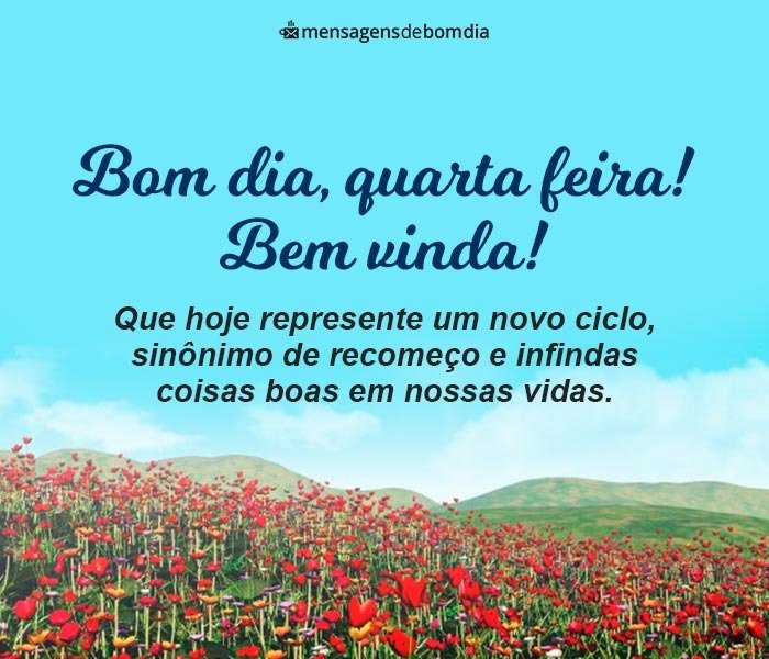 Mensagens de Bom Dia Quarta-Feira