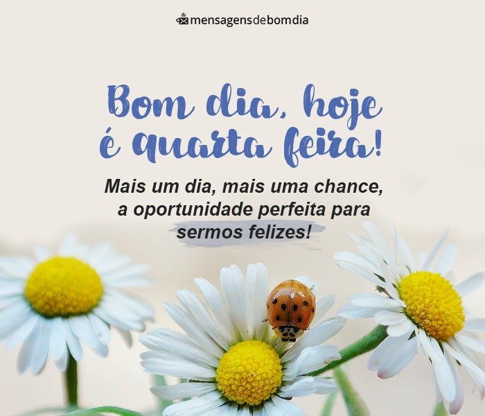 Mensagens de Bom Dia Quarta-Feira