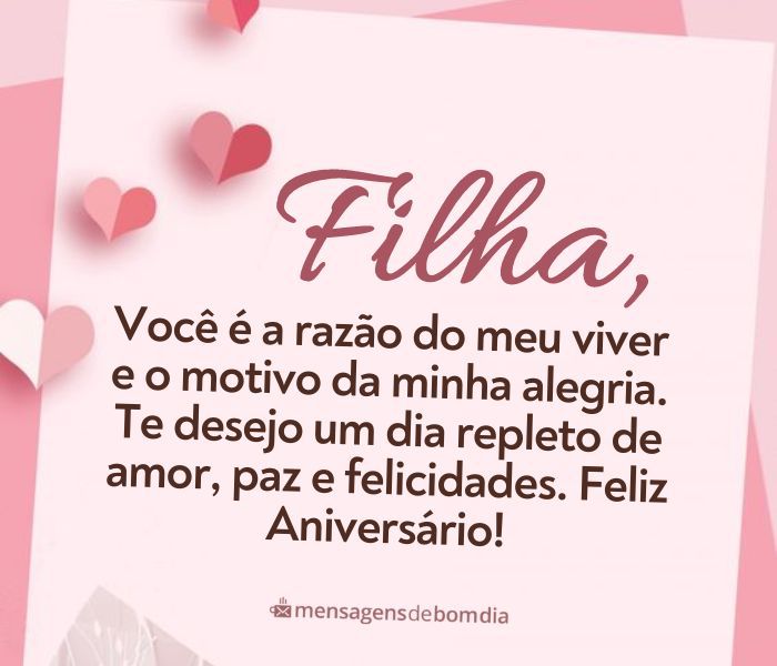 Mensagem de Aniversário para Filha