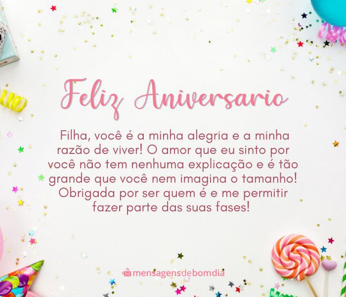 Mensagem de Aniversário para Filha