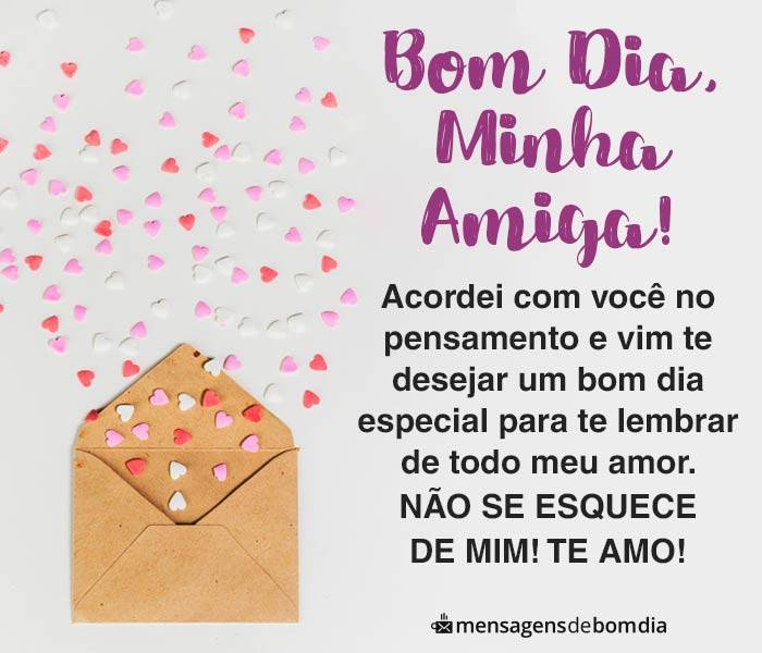 Mensagem de Bom Dia para Amiga