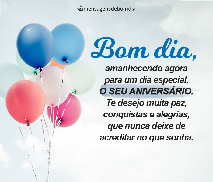 Frases de Bom Dia e Feliz Aniversário