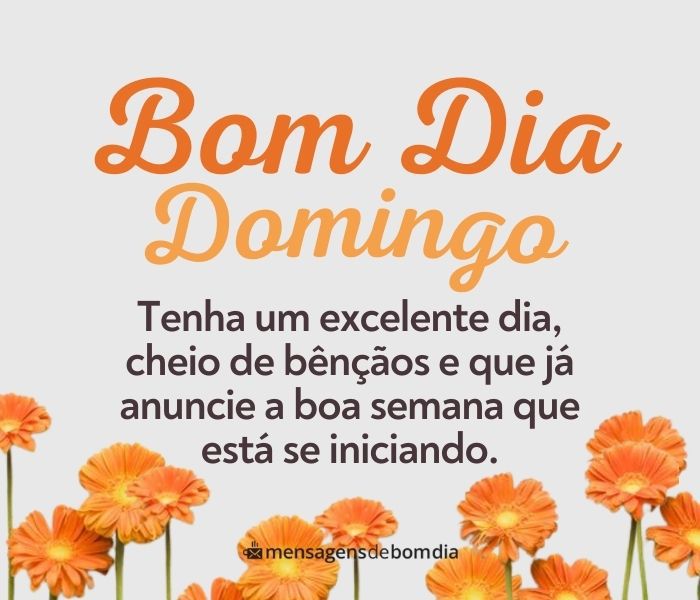 Mensagens de Bom Domingo