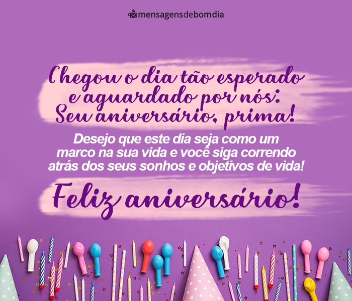 Mensagem de Aniversário Para Prima