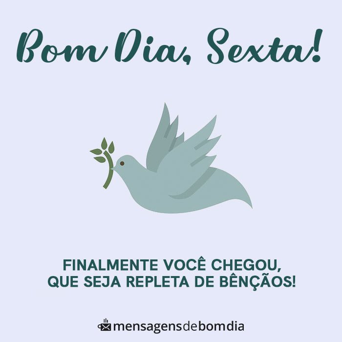 Bom dia Sexta-Feira Abençoada