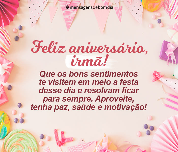 87 Mensagens de Aniversário para Irmã