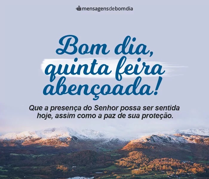 Bom Dia Quinta-Feira Abençoada