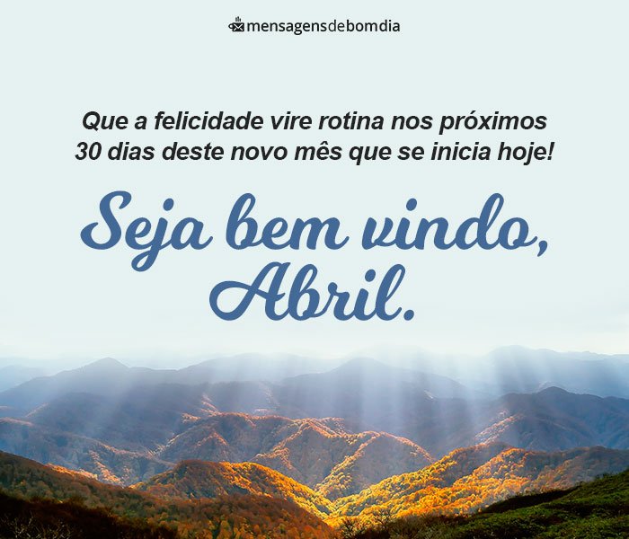 Bem-Vindo Abril