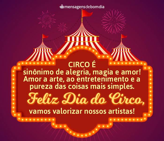 Mensagens para dia do Circo