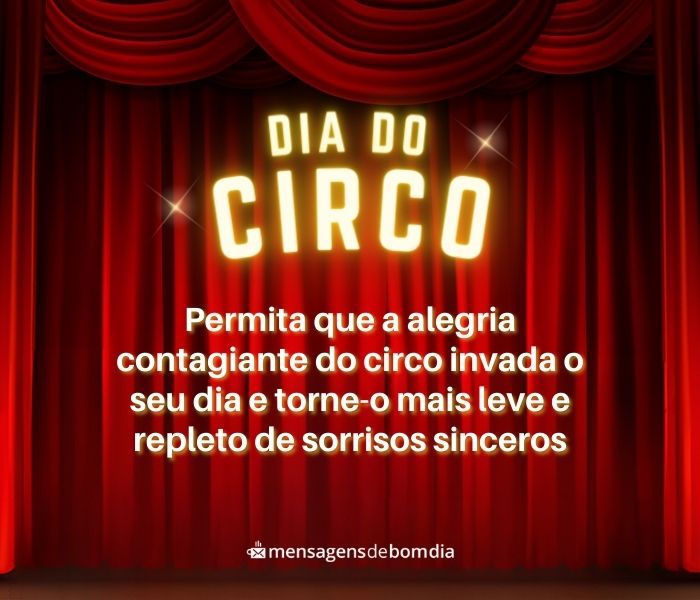 Mensagens para dia do Circo