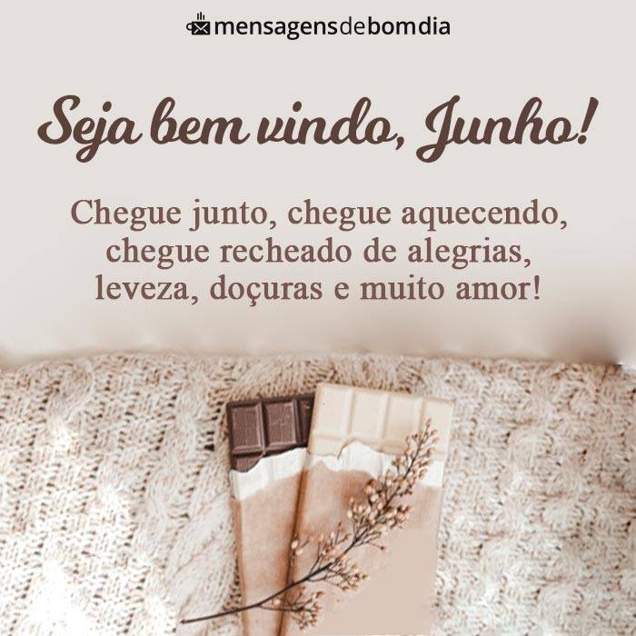 Frases de Bem-vindo Junho