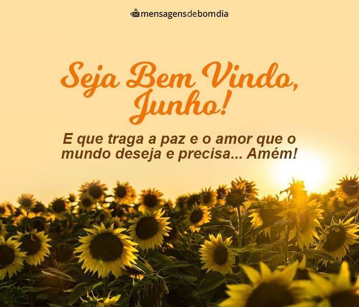 Frases de Bem-vindo Junho