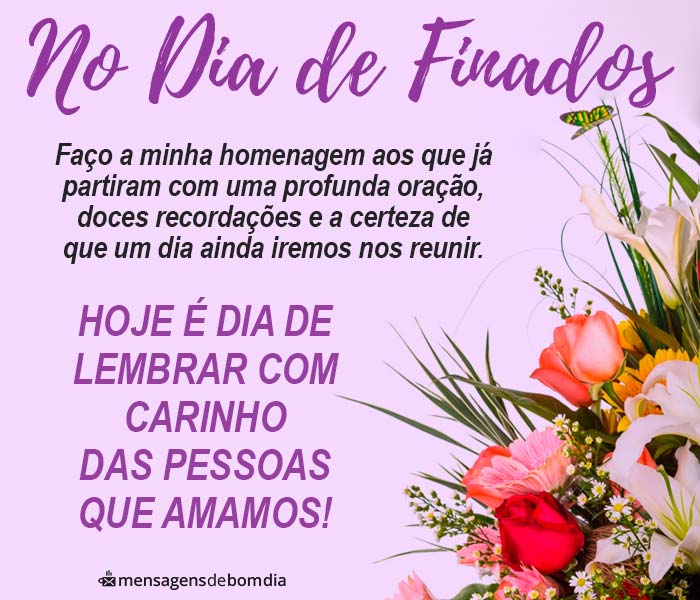 Mensagem para Dia de Finados +32 Opções de Frases Com Doces Recordações