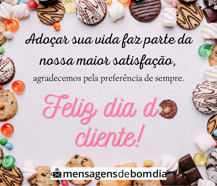 Mensagens para Dia do cliente (Por ramo)