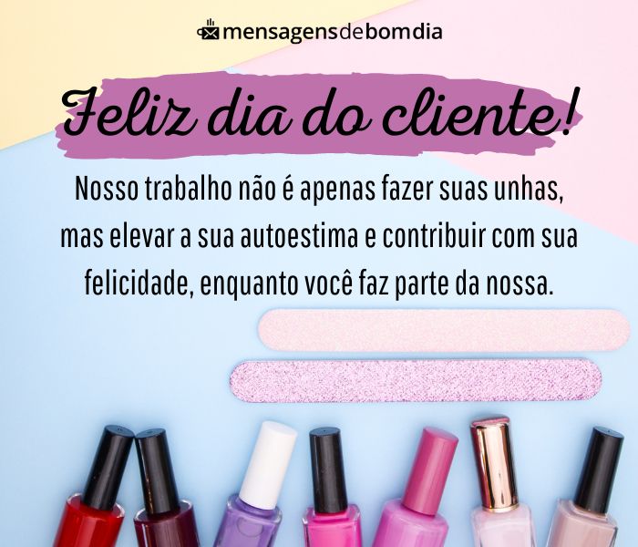 Mensagens para Dia do cliente (Por ramo)