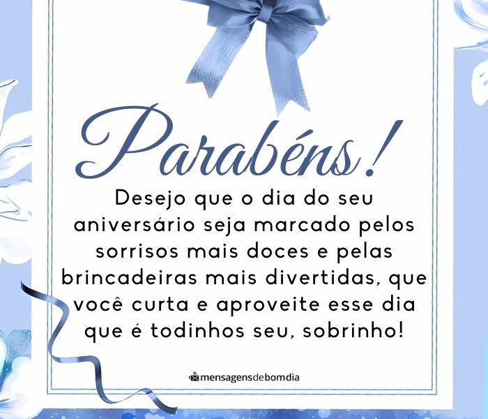 Mensagem de Aniversário para Sobrinho +30 Opções de Felicitação Fofas para Compartilhar