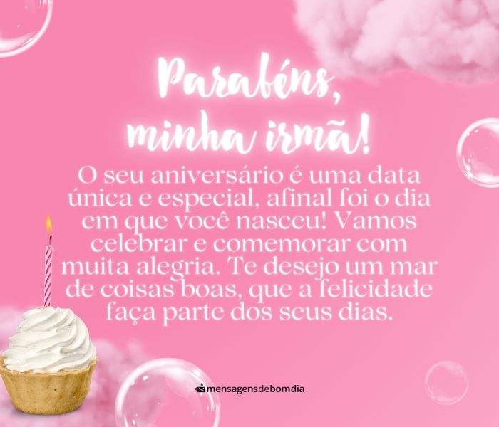 87 Mensagens de Aniversário para Irmã