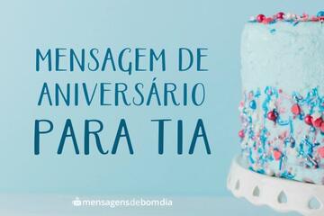 Imagem do post Mensagem de Aniversário para Tia